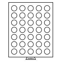 Leuchtturm 331868 Bandeja para monedas 35 divisiones redondas de 32,5 mm Ø, color humo