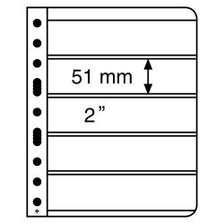 Leuchtturm 332339 hojas de plástico VARIO, 5 divisiones, transparente