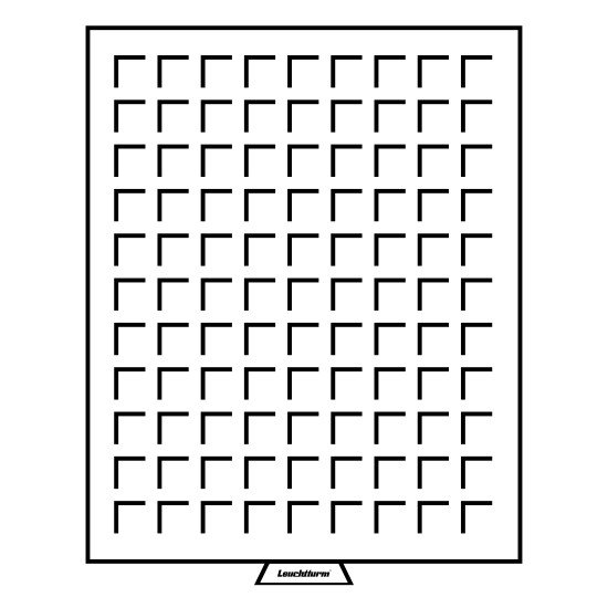 Leuchtturm 333127 Bandeja para monedas 99 divisiones esquinadas hasta 19 mm Ø, color humo