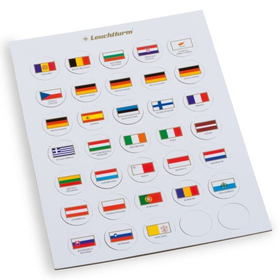 Leuchtturm 333463 Fichas de bandera de cartón, adecuado para Caps 26