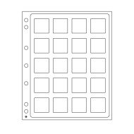 Leuchtturm 334778 Hojas ENCAP, transparentes para 20 cápsulas de monedas QUADRUM 50 x 50 mm