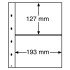 Leuchtturm 334915 Hojas de plástico OPTIMA XL, 2 divisiones, negro