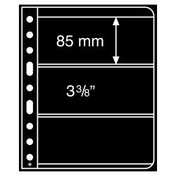 Leuchtturm 335106 hojas de plástico VARIO, 3 divisiones, negro Leuchtturm 335106 hojas de plástico VARIO, 3 divisiones, negro