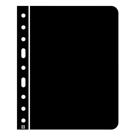 Leuchtturm 336139 Hojas de plástico VARIO, intercaladoras, negro