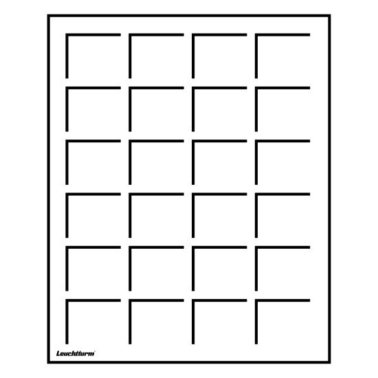 Leuchtturm 336508 Bandeja para 24 monedas de 33 mm Ø, para Maletín