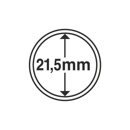 Leuchtturm 336560 cápsulas de monedas diámetro interior 21,5 mm