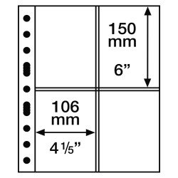 Leuchtturm 337553 Hojas de plástico GRANDE, 4 divisiones para tarjetas postales, transparentes Leuchtturm 337553 Hojas de plástico GRANDE, 4 divisiones para tarjetas postales, transparentes