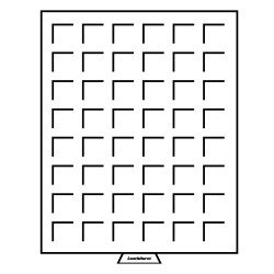 Leuchtturm 337801 Bandeja para monedas 48 divisiones esquinadas hasta 28 mm Ø, color humo