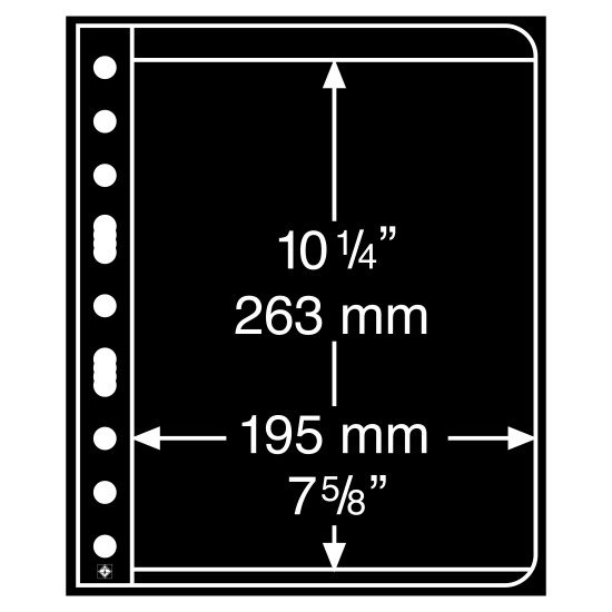 Leuchtturm 337942 Hojas de plástico VARIO, 1 división, negro