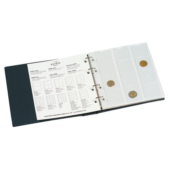 Leuchtturm 337964 Álbum para monedas NUMIS, incl. 5 hojas, azul Leuchtturm 337964 Álbum para monedas NUMIS, incl. 5 hojas, azul