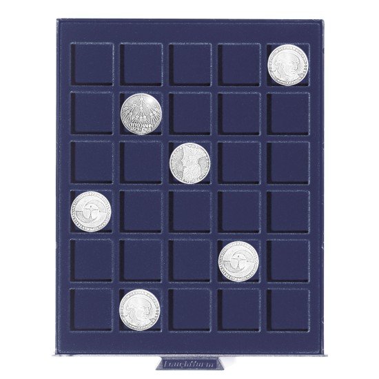 Leuchtturm 338077 Bandeja para monedas SMART, con 30 divisiones esquinadas de 33 mm Ø