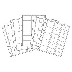 Leuchtturm 338347 Hojas para monedas NUMIS, Mezcla, cada una con 1 funda 44, 34, 25, 17, MIX