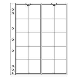Leuchtturm 338571 Hojas para monedas NUMIS, de 20 divisiones de 34 mm Ø