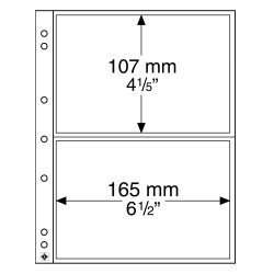 Leuchtturm 338575 hojas para monedas NUMIS, de 2 divisiones para billetes y Postales