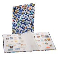 Leuchtturm 339105 Clasificador DIN A4 con motivos de sellos HOBBY, 16 pag blancas, azul