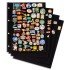 Leuchtturm 339966 Hojas para album pin, de terciopelo negro, paquete de 4 hojas