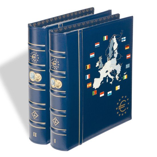Leuchtturm 341042 VISTA álbum de monedas de euro, tomo 1 y 2 