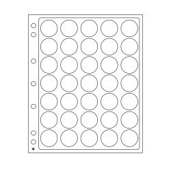 Leuchtturm 343211 hojas p.monedas ENCAP, para 35 cápsulas d. moned.con undiámetro interior d.28 hasta30 mm Leuchtturm 343211 hojas p.monedas ENCAP, para 35 cápsulas d. moned.con undiámetro interior d.28 hasta30 mm