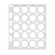 Leuchtturm 343216 Hojas p.monedas ENCAP, para 20 cápsulas d. moned.con un diámetro interior de 39-41mm