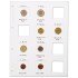Leuchtturm 345707 Hojas clasificadoras MATRIX para guardar 12 cartones de monedas MATRIX, blanco, 5 unidades