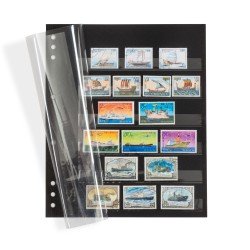 Leuchtturm 346722 Hojas clasificadoras OMEGA, cartón negro, 6 bandas transp., hoja protectora transp. Leuchtturm 346722 Hojas clasificadoras OMEGA, cartón negro, 6 bandas transp., hoja protectora transp.
