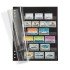 Leuchtturm 346722 Hojas clasificadoras OMEGA, cartón negro, 6 bandas transp., hoja protectora transp.