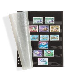 Leuchtturm 346724 Hojas clasificadoras OMEGA, catón negro, 6 bandas transp., hoja protectora brillatina Leuchtturm 346724 Hojas clasificadoras OMEGA, catón negro, 6 bandas transp., hoja protectora brillatina