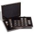 Leuchtturm 347919 Estuche para 60 cápsulas de monedas QUADRUM, 3 bandejas, negro