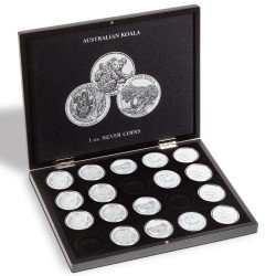 Leuchtturm 347920 Estuche VOLTERRA 20 monedas de plata Koala en cápsulas, negro Leuchtturm 347920 Estuche VOLTERRA 20 monedas de plata Koala en cápsulas, negro