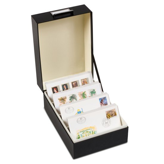 Leuchtturm 347923 Caja archivadora LOGIK, tamaño interior 170 x 120 mm, negro