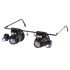 Leucthturm 347993 Gafas lupa BINOKEL con 20 aumentos y LED