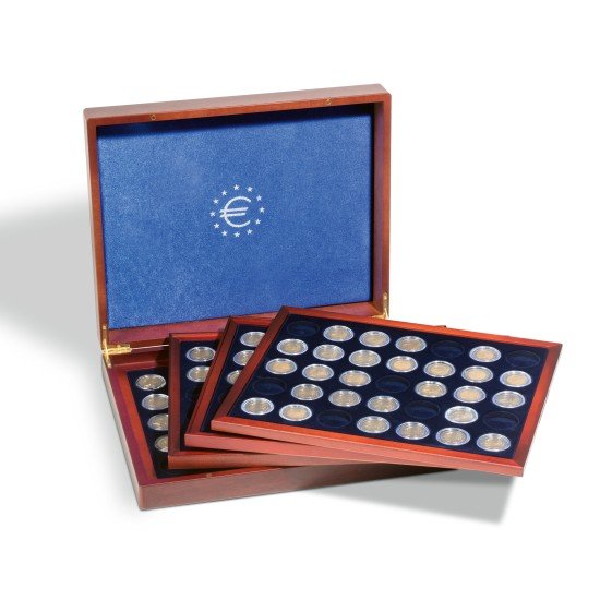 Leuchtturm 348031 Estuche VOLTERRA QUATTRO de Luxe para 140 monedas de 2 euros