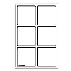 Leuchtturm 348092 Bandeja L con 6 divisiones cuadradas (95 mm), granate, paquete de 2