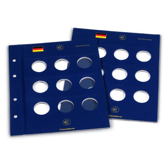 Leuchtturm 353747 Hojas para monedas VISTA, Alemanas conmemorativas de 10/20/25 Euros