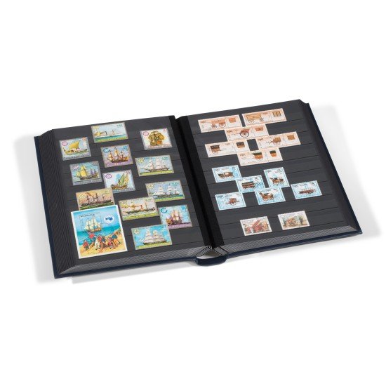 Leuchtturm 356723 Clasificador LEDER, A4, 64 páginas negras, tapa acolchada de cuero genuino, marrón