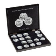 Leuchtturm 357306 Estuche VOLTERRA para 20 monedas de plata Somalia Elefante (1 oz.) en cápsulas