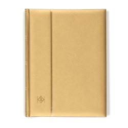 Leuchtturm 358055 Clasificador COMFORT, Din A4, 64 páginas en color chamois, tapa acolchada, dorado