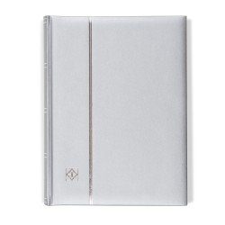 Leuchtturm 358056 Clasificador COMFORT, Din A4, 64 páginas en color chamois, tapa acolchada, plateado