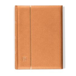 Leuchtturm 358057 Clasificador COMFORT, Din A4, 64 páginas en color chamois, tapa acolchada, bronce