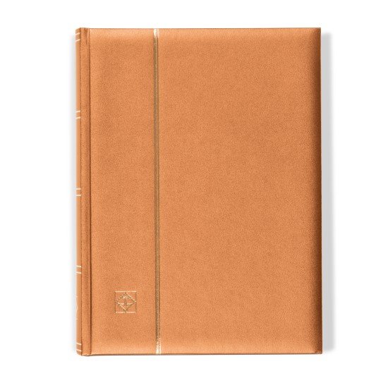Leuchtturm 358060 Clasificador COMFORT, Din A4, 64 páginas negras, tapa acolchada, bronce