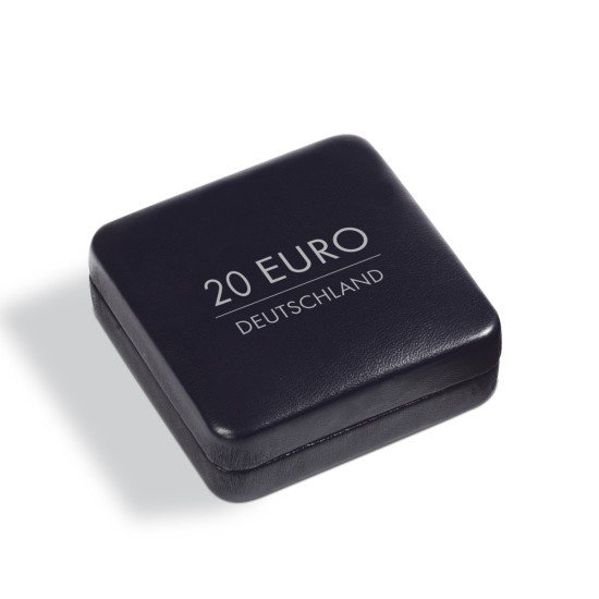 Leuchtturm 358068 Estuche NOBILE para 1 moneda conmemorativa alemana de 20 euros en cápsula, negro