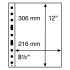 Leuchtturm 358072 Hojas de plástico SH 312, 1 bolsa (A4), PP, claro, paquete de 50