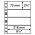 Leuchtturm 358075 Hojas de plástico SH 312, 4 bolsas transversales p. billetes banco, PP, claro, paq. de 50