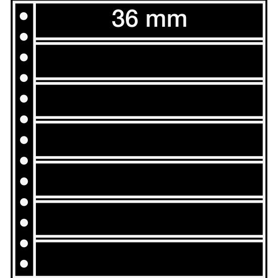 Leuchtturm 359392 Hojas-R, 7 división, negro, paq. de 5