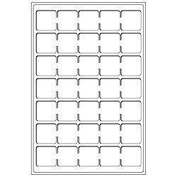 Leuchtturm 360059 Bandeja L para 35 monedas de 38 mm Ø, azul, paquete de 2