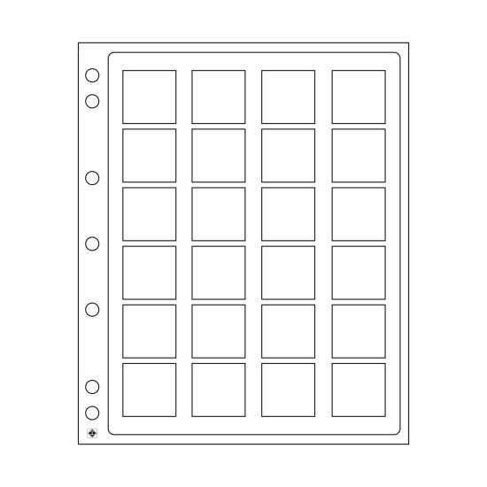 Leuchtturm 360060 Hojas de plástico ENCAP para cápsulas QUADRUM Mini, paquete de 2