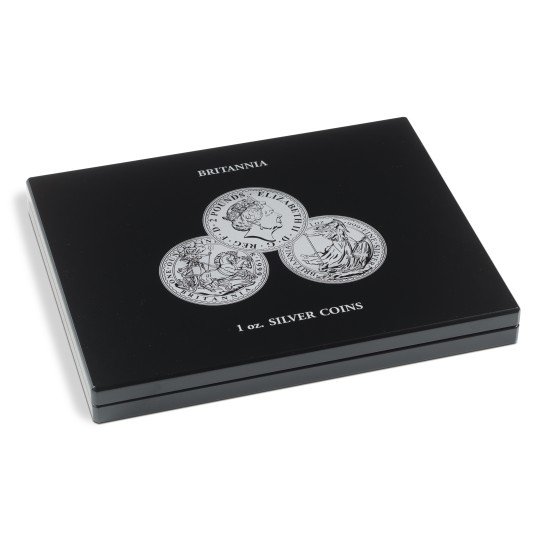 Leuchtturm 360891 Estuche VOLTERRA para 20 monedas de plata Britannia (1 oz.) en cápsulas