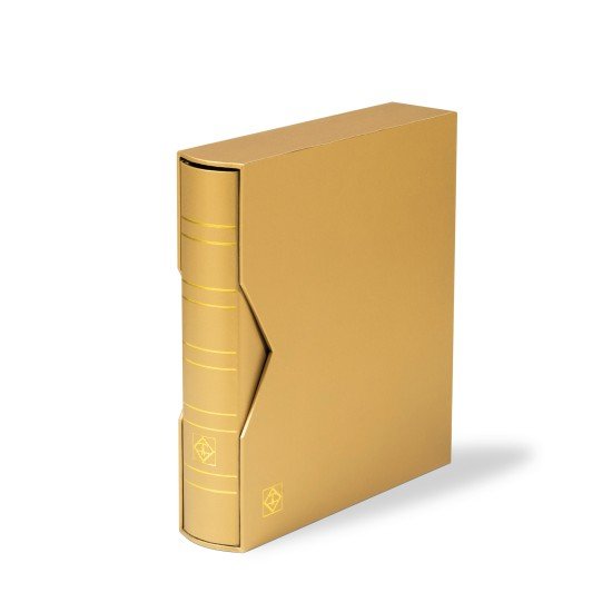 Leuchtturm 361113 Tapa anillas OPTIMA, classic diseño con cajetín protector, dorada