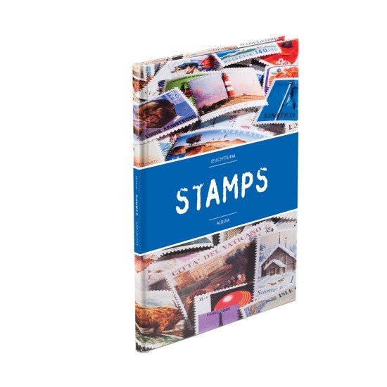 Leuchtturm 361245 Clasificador STAMPS A5, 16 páginas blancas, tapa no acolchada y colorida (banderola)