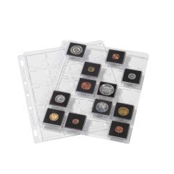 Leuchtturm 361439 Hojas de plástico SNAP para 20 QUADRUM cápsulas de monedas,  paquete de 2